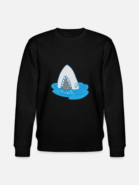shark with open mouth - Stanley/Stella CHANGER Unisex Organic Sweatshirt - black