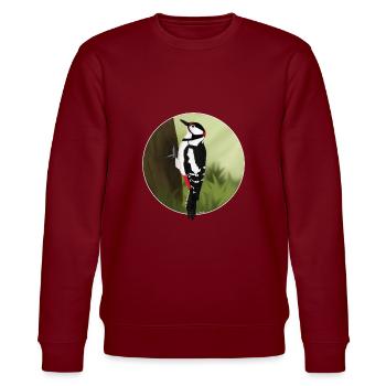 jz.birds illustration de conception oiseau pic - Sweat bio CHANGER Stanley/Stella Unisexe - bordeaux - Devant - Nik (191cm) & Marisol (170cm)