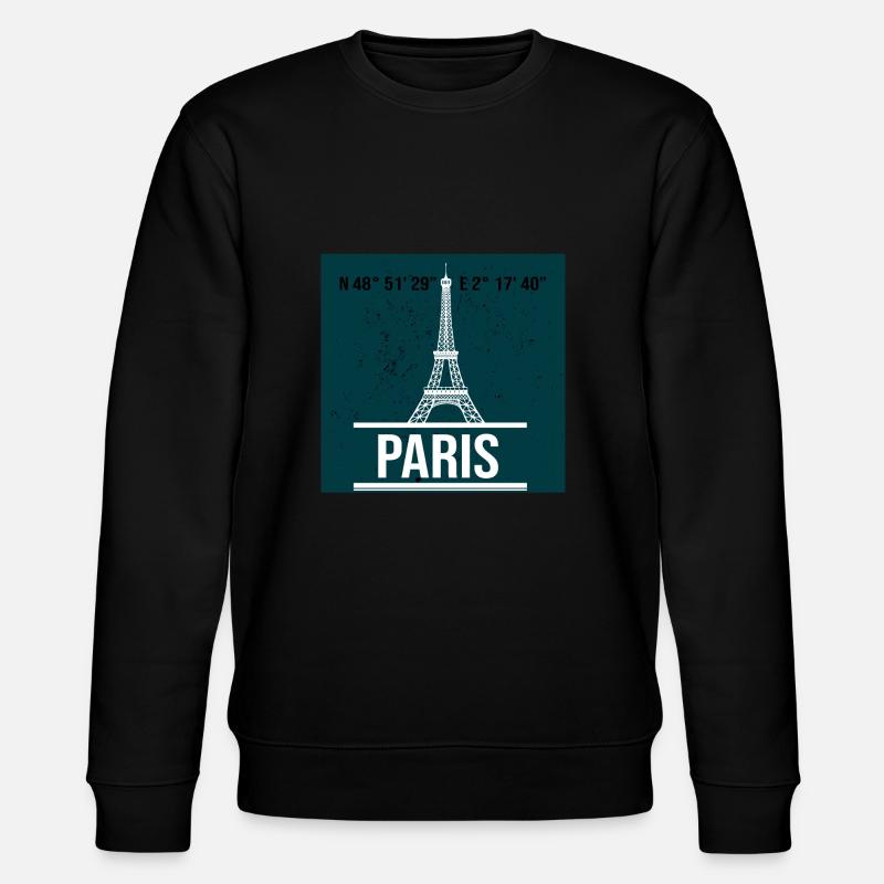 Paris Eifelturm - Stanley/Stella Unisex Bio-Sweatshirt CHANGER  - Schwarz