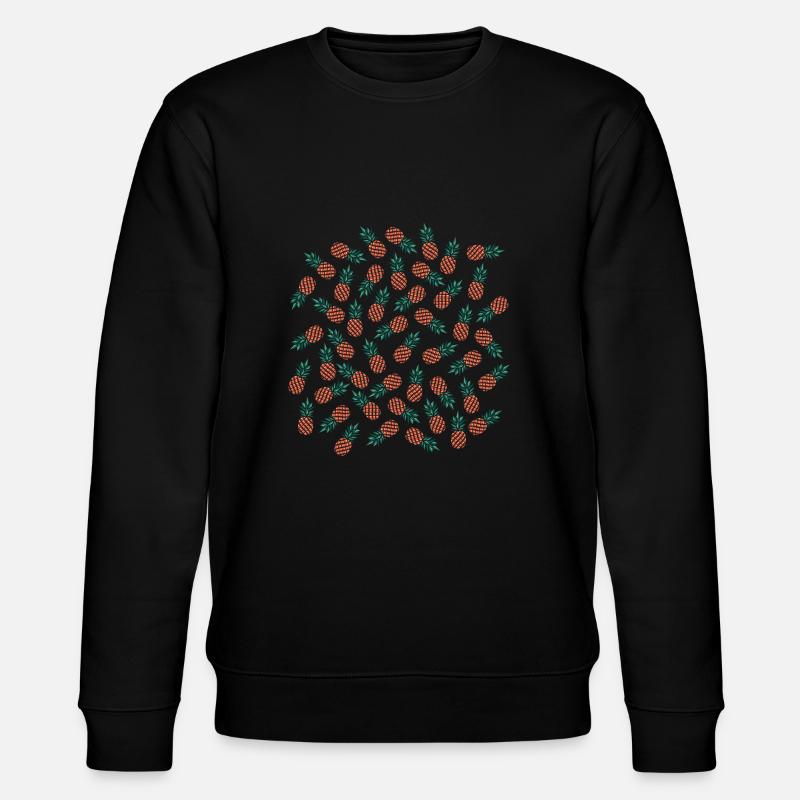 Pineapple Pattern - Stanley/Stella CHANGER Unisex Organic Sweatshirt - black