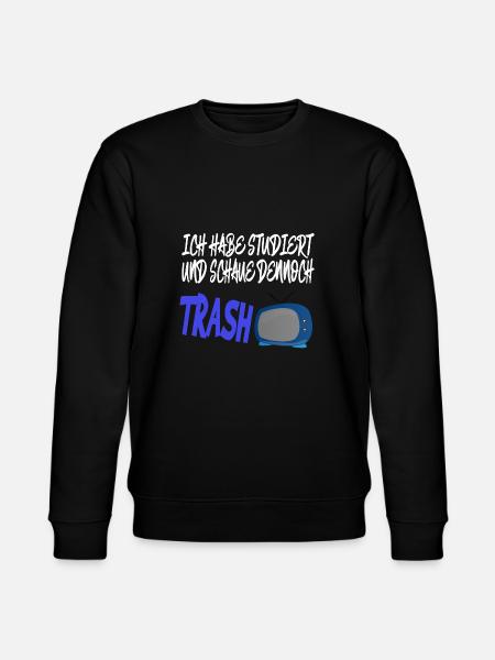 trash tv Studium und bachelor - Stanley/Stella Unisex Bio-Sweatshirt CHANGER - Schwarz