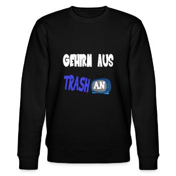 Gehirn aus Trash an - Stanley/Stella Unisex Bio-Sweatshirt CHANGER  - Schwarz - Vorne - Nik (191cm) & Marisol (170cm)