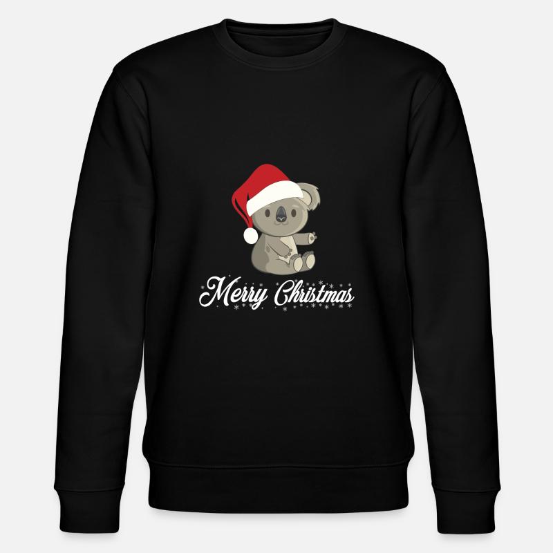 Christmas Koala - Stanley/Stella Unisex Bio-Sweatshirt CHANGER  - Schwarz