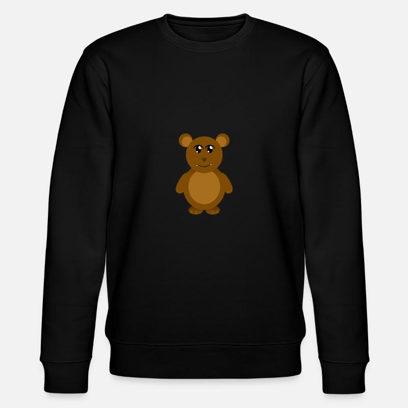 Cute Bear - Stanley/Stella Unisex Bio-Sweatshirt CHANGER  - Schwarz