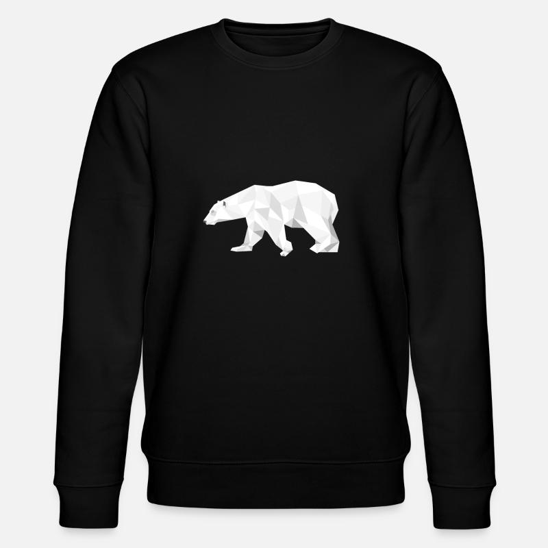 Eisbär - Stanley/Stella Unisex Bio-Sweatshirt CHANGER  - Schwarz