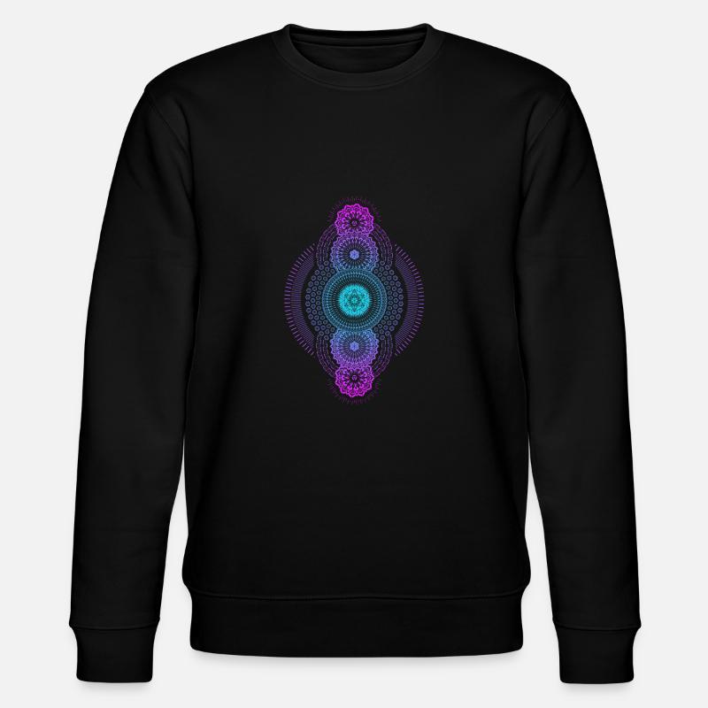 Metatrons geometrische Farbverlaufsdimension - Stanley/Stella Unisex Bio-Sweatshirt CHANGER - Schwarz