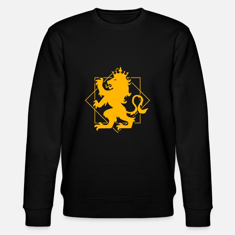 Ritter Löwenwappen Heraldik Geschenkidee - Stanley/Stella Unisex Bio-Sweatshirt CHANGER  - Schwarz