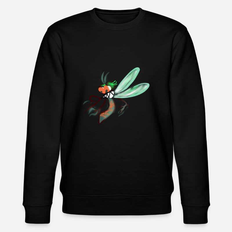 Cartoon Mücke netter Blutsauger - Stanley/Stella Unisex Bio-Sweatshirt CHANGER  - Schwarz
