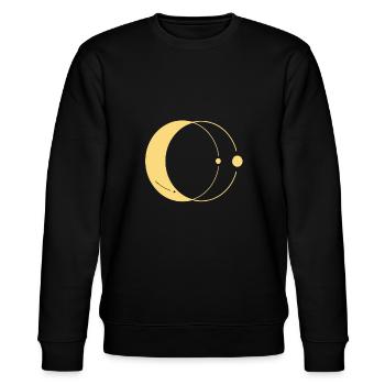 Mond - Stanley/Stella Unisex Bio-Sweatshirt CHANGER  - Schwarz - Vorne - Nik (191cm) & Marisol (170cm)