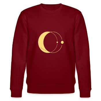 Mond - Stanley/Stella Unisex Bio-Sweatshirt CHANGER  - Burgunderrot - Vorne - Nik (191cm) & Marisol (170cm)