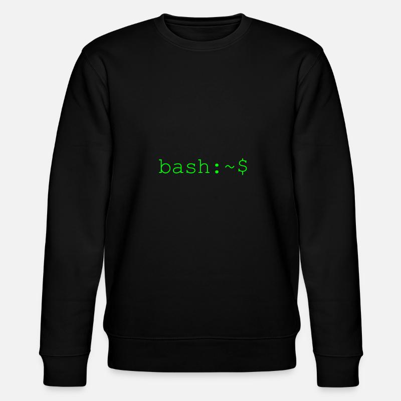 Linux bash shell console - Stanley/Stella CHANGER Unisex Organic Sweatshirt - black
