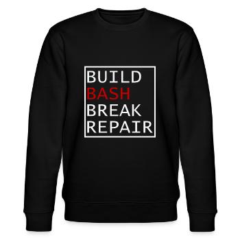 Build bash break repair - Sweat bio CHANGER Stanley/Stella Unisexe - noir - Devant - Nik (191cm) & Marisol (170cm)