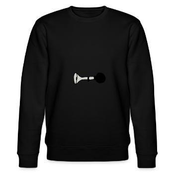 Mofa Hupe - Stanley/Stella Unisex Bio-Sweatshirt CHANGER  - Schwarz - Vorne - Nik (191cm) & Marisol (170cm)