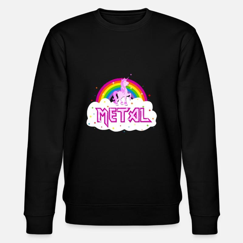 rainbow unicorn - Stanley/Stella Unisex Bio-Sweatshirt CHANGER  - Schwarz