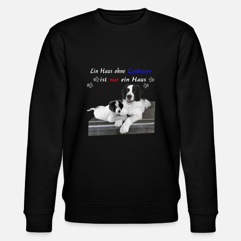 Hund-Landseer-Geschenkidee - Stanley/Stella Unisex Bio-Sweatshirt CHANGER  - Schwarz