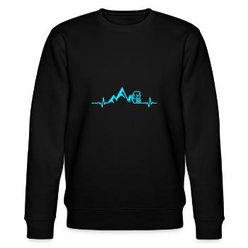 mountainbike - Stanley/Stella Unisex Bio-Sweatshirt CHANGER  - Schwarz - Vorne - Nik (191cm) & Marisol (170cm)