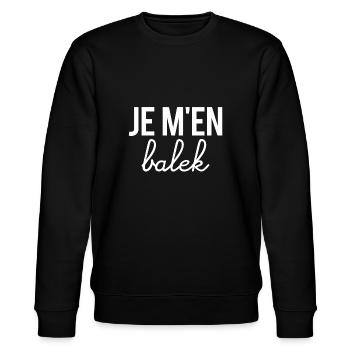 Je m'en balek - Sweat bio CHANGER Stanley/Stella Unisexe - noir - Devant - Nik (191cm) & Marisol (170cm)