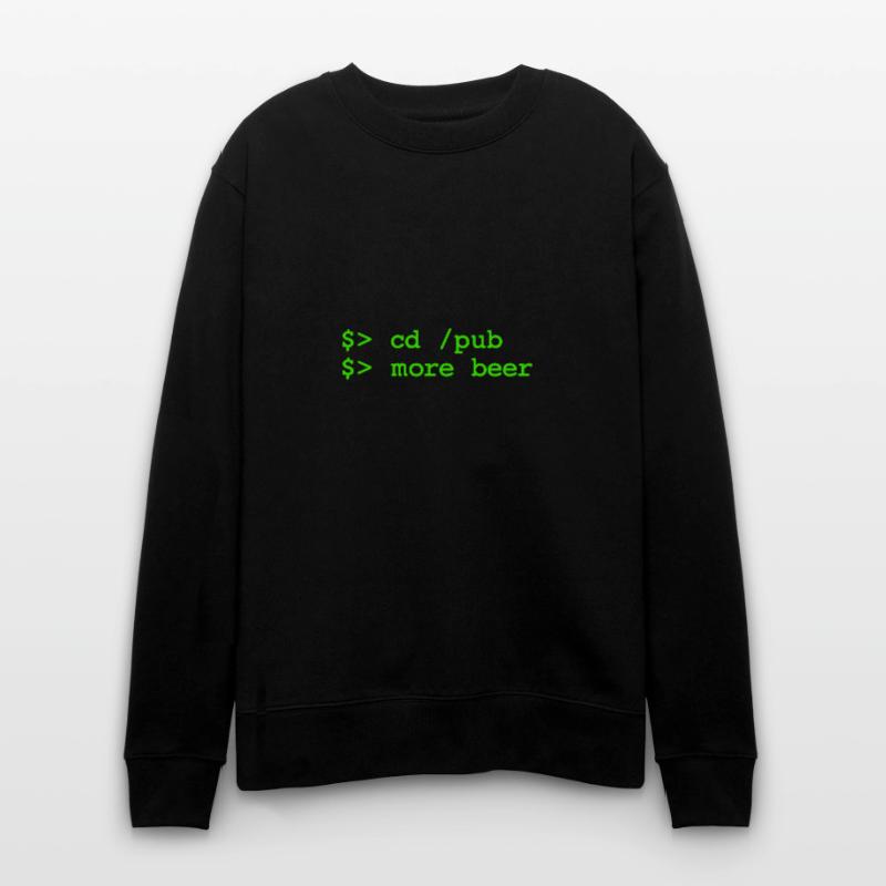 cd pub - more beer - Linux Shell Stanley/Stella Unisex Bio-Sweatshirt CHANGER 