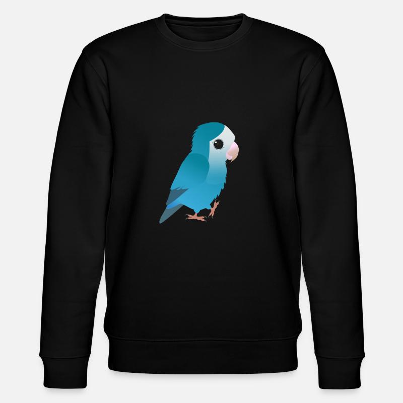 Netter blauer Lovebird - Stanley/Stella Unisex Bio-Sweatshirt CHANGER  - Schwarz