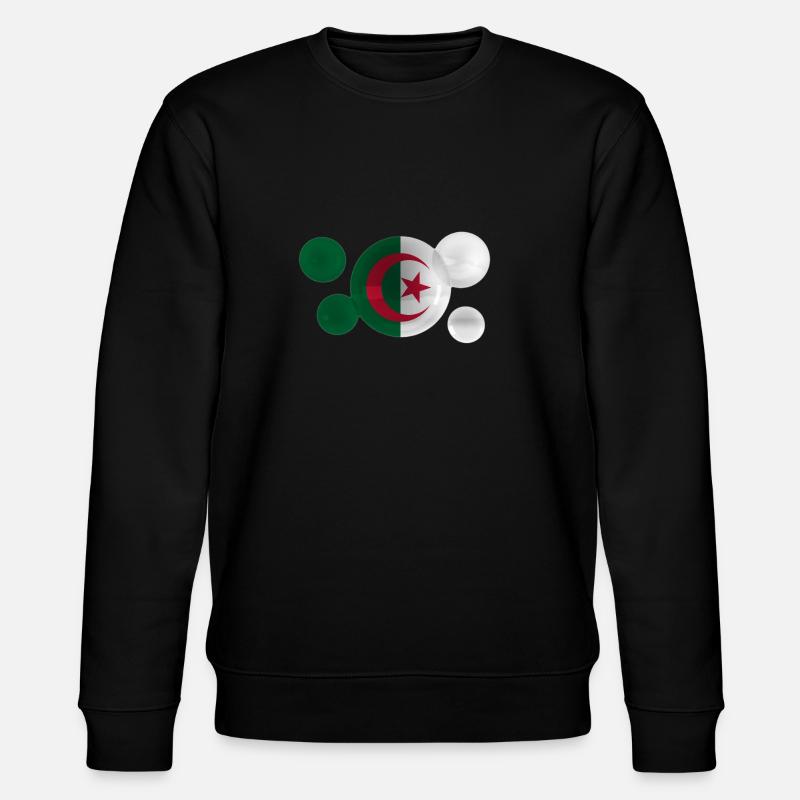 Drapeau Algérie sur les bulles - Sweat bio CHANGER Stanley/Stella Unisexe - noir