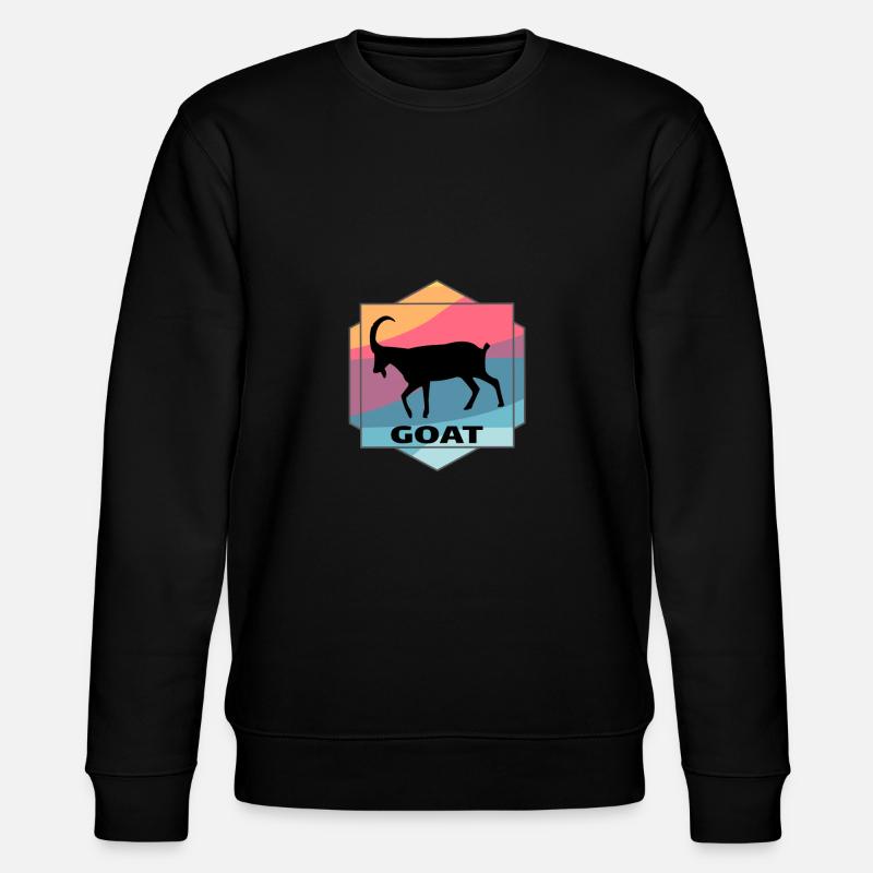 Abstraktes Design - Ziege - Tier - Stanley/Stella Unisex Bio-Sweatshirt CHANGER  - Schwarz