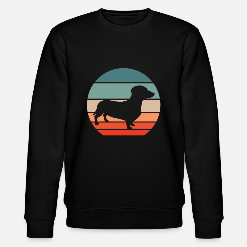 Dackel Dachshund Teckel Silhouette - Stanley/Stella Unisex Bio-Sweatshirt CHANGER - Schwarz