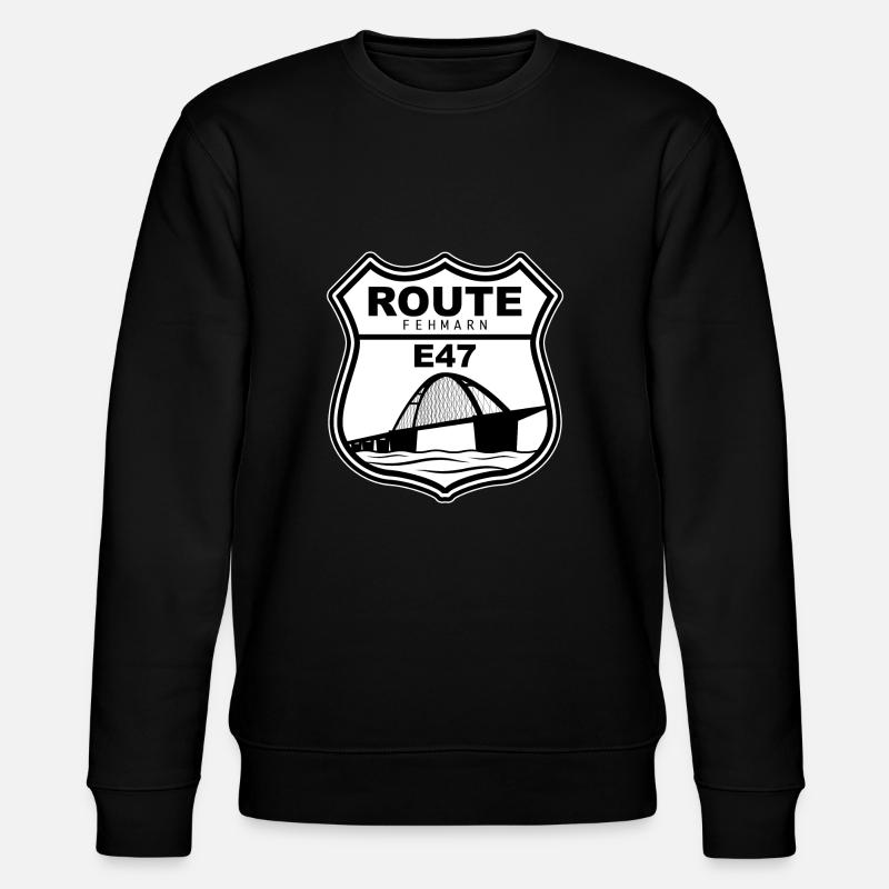 Route E47 Fehmarn - Stanley/Stella Unisex Bio-Sweatshirt CHANGER  - Schwarz
