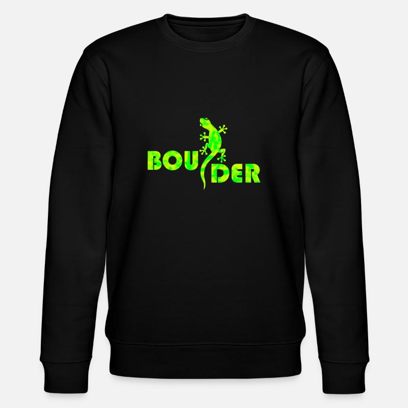 boulder bouldern boulderer boulding - Stanley/Stella Unisex Bio-Sweatshirt CHANGER  - Schwarz