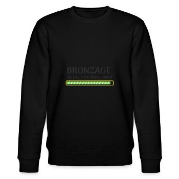 BRONZAGE EN COURS DE CHARGEMENT T-SHIRT ÉTÉ - Sweat bio CHANGER Stanley/Stella Unisexe - noir - Devant - Nik (191cm) & Marisol (170cm)