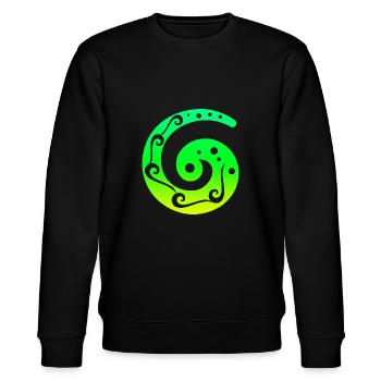 Maori Koru Art Polynesien Tribal Tattoo Geschenk - Stanley/Stella Unisex Bio-Sweatshirt CHANGER  - Schwarz - Vorne - Nik (191cm) & Marisol (170cm)