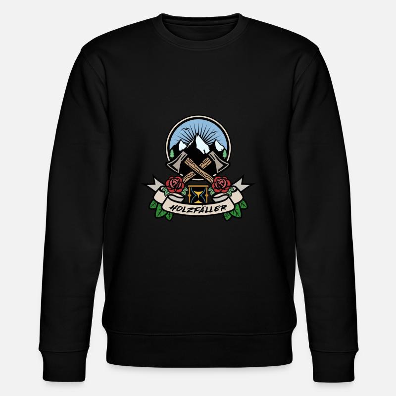 Holzfäller - Stanley/Stella Unisex Bio-Sweatshirt CHANGER - Schwarz