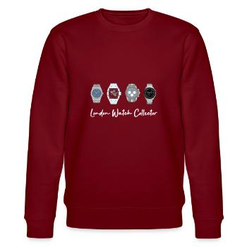 london watch collector Automatik / Luxus Uhren Wat - Stanley/Stella Unisex Bio-Sweatshirt CHANGER  - Burgunderrot - Vorne - Nik (191cm) & Marisol (170cm)
