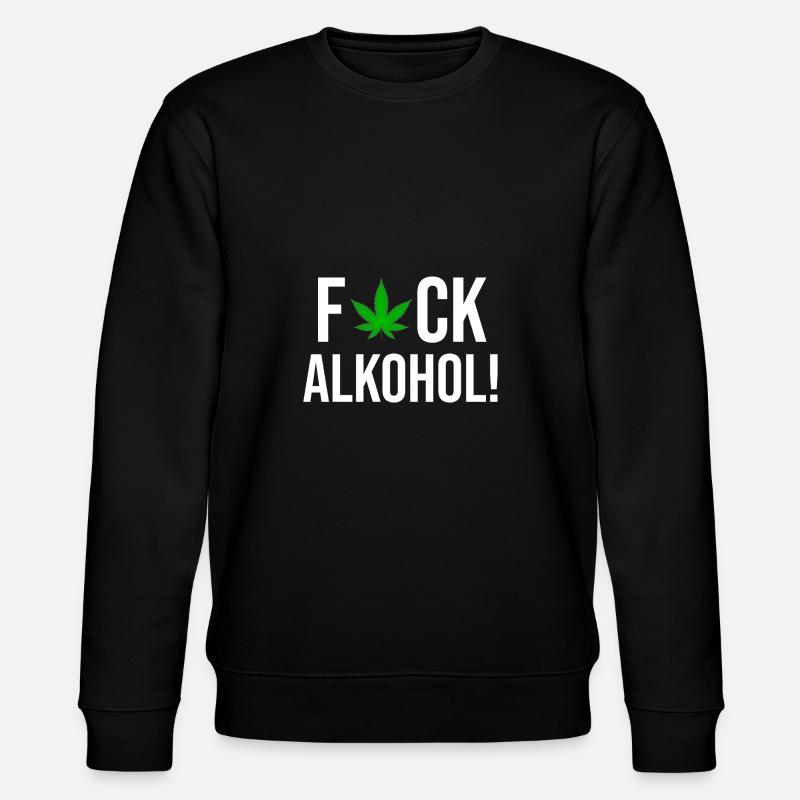 FCK Alkohol - Stanley/Stella Unisex Bio-Sweatshirt CHANGER  - Schwarz
