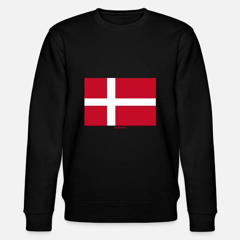 DÄNEMARK FLAGGE - Stanley/Stella Unisex Bio-Sweatshirt CHANGER  - Schwarz