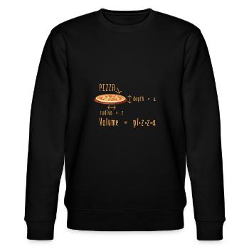Pizza de mathématicien | Idée cadeau maths mathématiques - Sweat bio CHANGER Stanley/Stella Unisexe - noir - Devant - Nik (191cm) & Marisol (170cm)