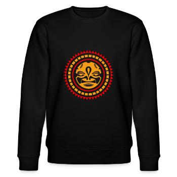 Samoa Sun Polynesian Tribal Tattoo Gift Idea - Stanley/Stella CHANGER Unisex Organic Sweatshirt - black - Front - Nik (191cm) & Marisol (170cm)