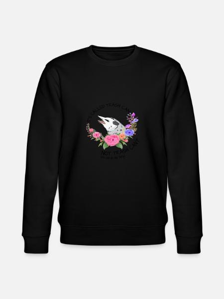 Possum with flowers Tee - Stanley/Stella CHANGER Unisex Organic Sweatshirt - black