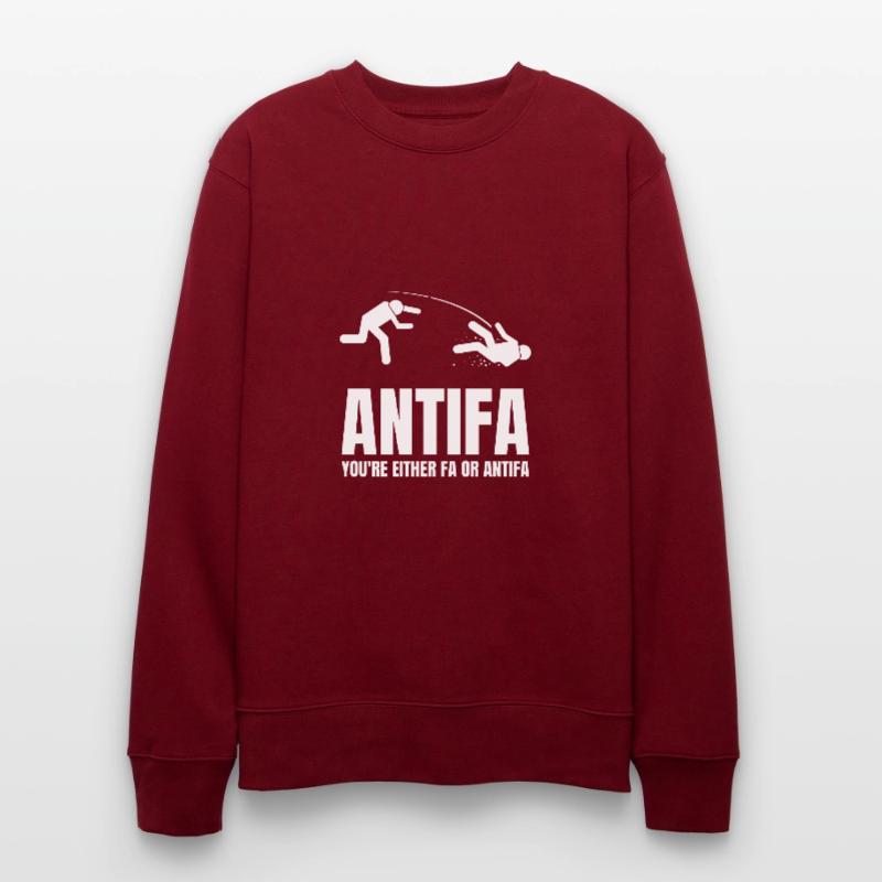 Antifa - Du bist entweder Fa oder Antifa Stanley/Stella Unisex Bio-Sweatshirt CHANGER 