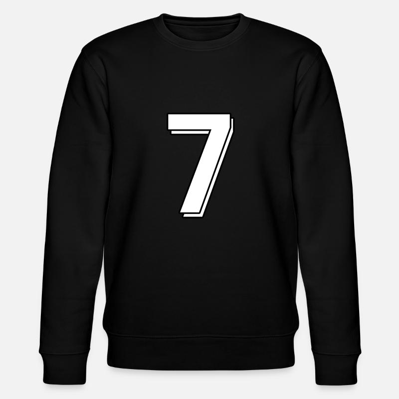 Zahl 7 - Stanley/Stella Unisex Bio-Sweatshirt CHANGER  - Schwarz