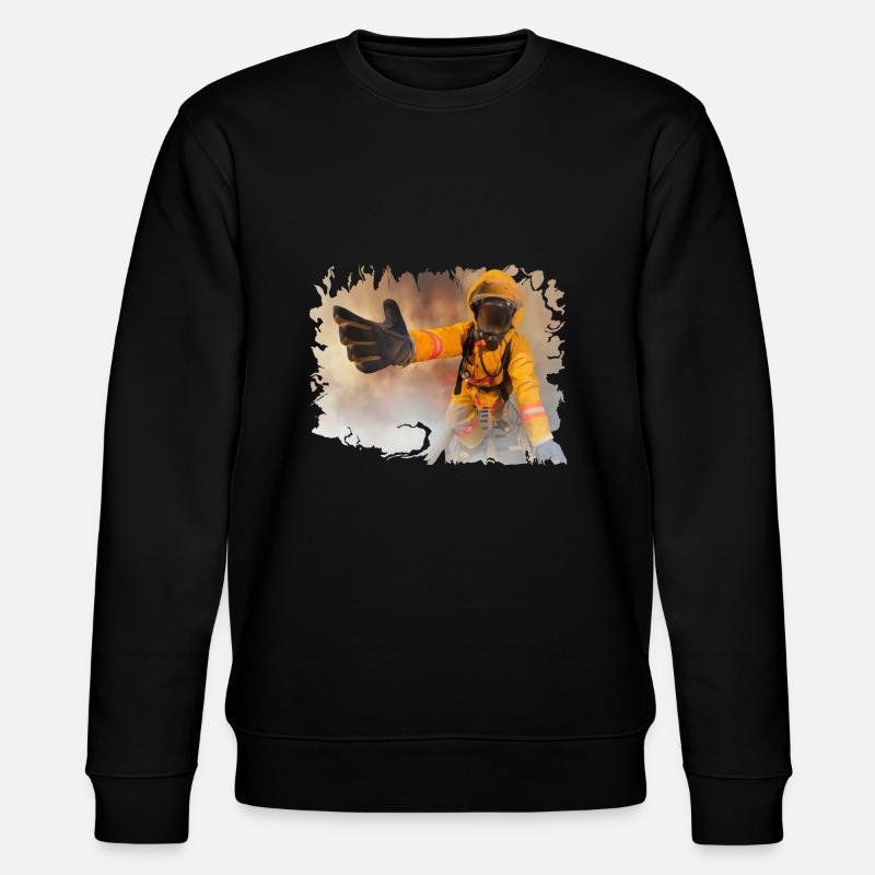 pompier pompier pompier - Sweat bio CHANGER Stanley/Stella Unisexe - noir