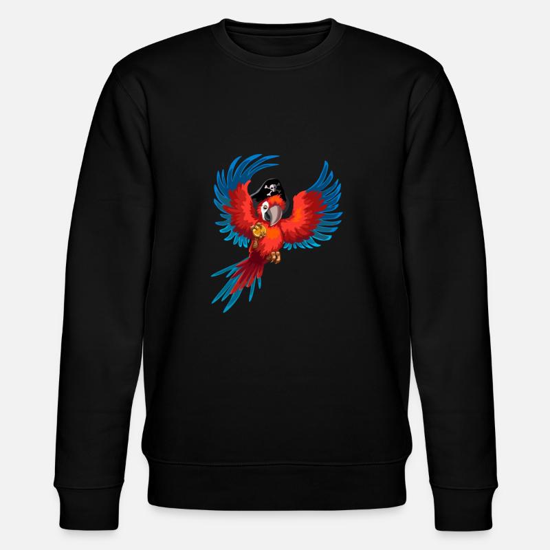Perroquet de pirates - Sweat bio CHANGER Stanley/Stella Unisexe - noir
