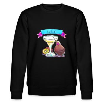 Daiquiri + Kiwi = Daiquiwi - Sweat bio CHANGER Stanley/Stella Unisexe - noir - Devant - Nik (191cm) & Marisol (170cm)