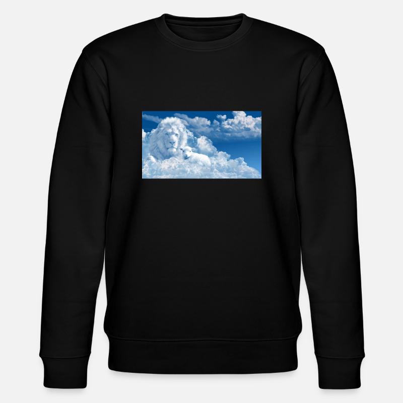 Der Löw und Schaf - Stanley/Stella Unisex Bio-Sweatshirt CHANGER  - Schwarz