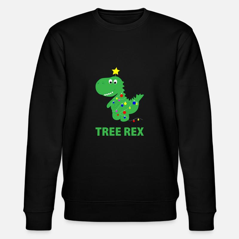 Tree rex gift saying dinosaur - Stanley/Stella CHANGER Unisex Organic Sweatshirt - black