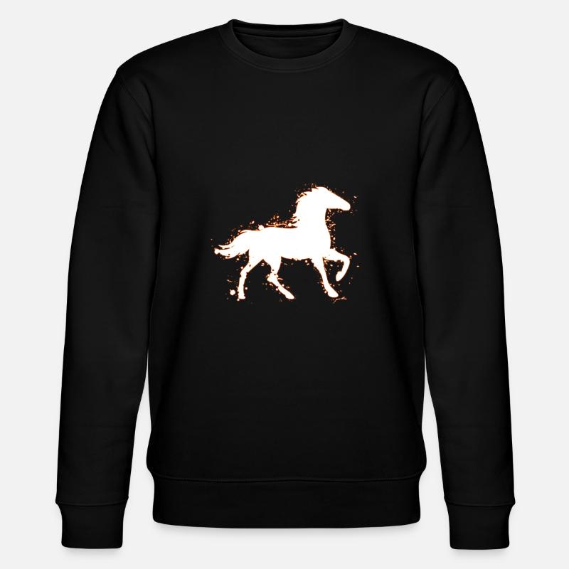 Pferd Pferde - Stanley/Stella Unisex Bio-Sweatshirt CHANGER  - Schwarz