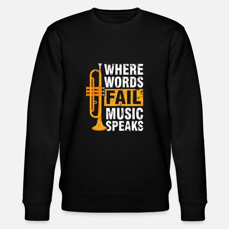 Trompete Blasmusik Musik Trompeter - Stanley/Stella Unisex Bio-Sweatshirt CHANGER  - Schwarz