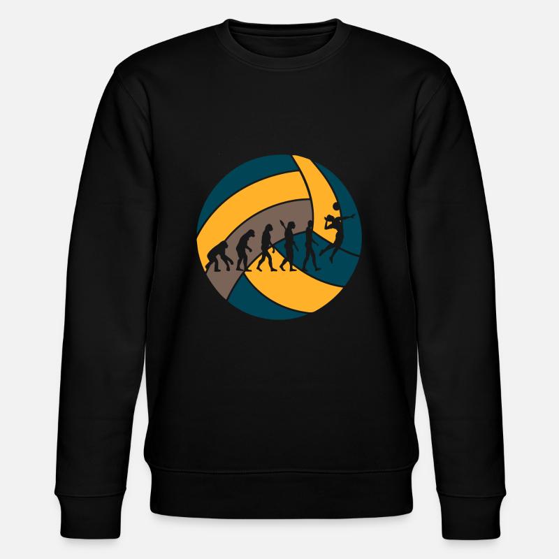 Volleyball evolution Ball Geschenk Spieler - Stanley/Stella Unisex Bio-Sweatshirt CHANGER - Schwarz