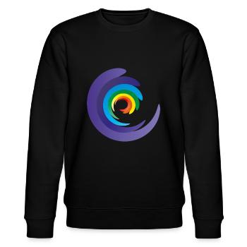 rainbow chakra - Stanley/Stella CHANGER Unisex Organic Sweatshirt - black - Front - Nik (191cm) & Marisol (170cm)