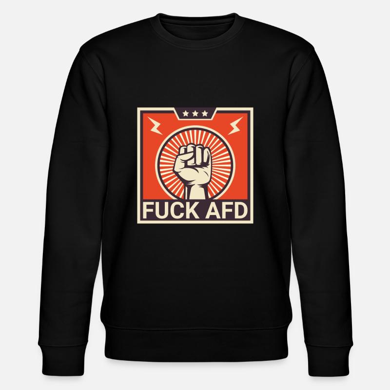 FUCK AFD - Stanley/Stella Unisex Bio-Sweatshirt CHANGER - Schwarz