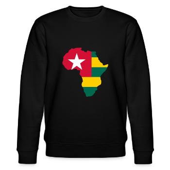 Togo flag - Stanley/Stella Unisex Bio-Sweatshirt CHANGER  - Schwarz - Vorne - Nik (191cm) & Marisol (170cm)